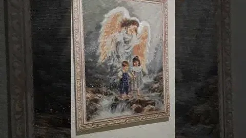 АЛМАЗНАЯ МОЗАИКА. АНГЕЛ ХРАНИТЕЛЬ И ДЕТИ.