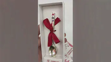 Серебряная детская ложка «Паровозик» с эмалью
