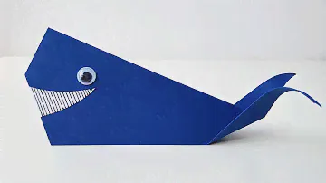 Оригами КИТ Как сделать кита из бумаги ЛЕГКО Простое Оригами для детей Easy Origami Whale Tutorial